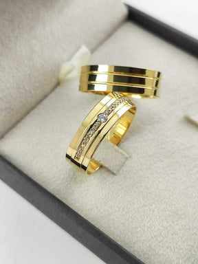 Alianças para noivado e casamento - Modelo 65