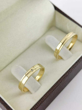 Alianças para noivado e casamento - Modelo 140