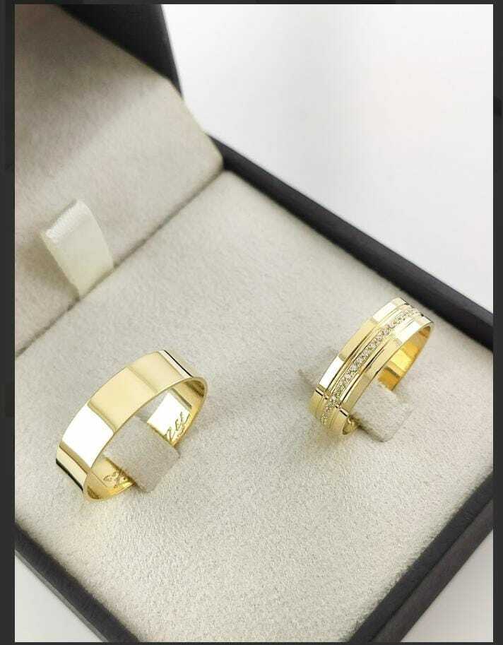 Alianças para noivado e casamento - Modelo 38