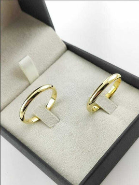 Alianças para noivado e casamento - Modelo 49