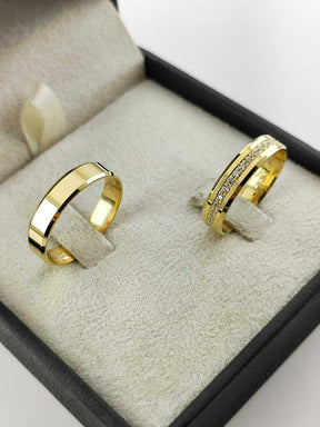 Alianças para noivado e casamento - Modelo 60