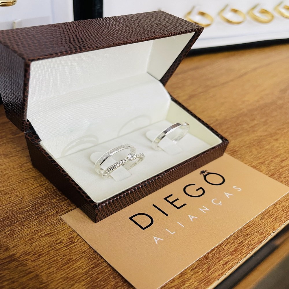 Aliança de Prata de Namoro e Compromisso 0039