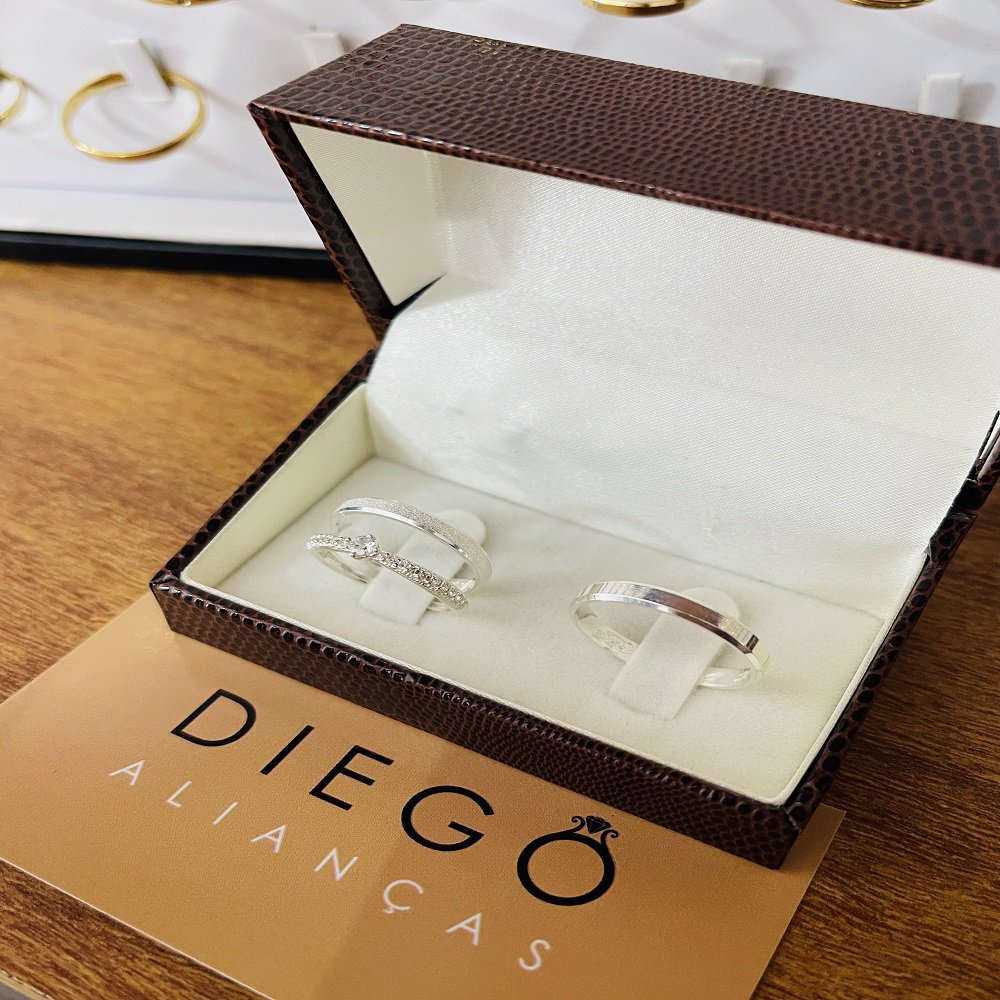 Aliança de Prata de Namoro e Compromisso 0039