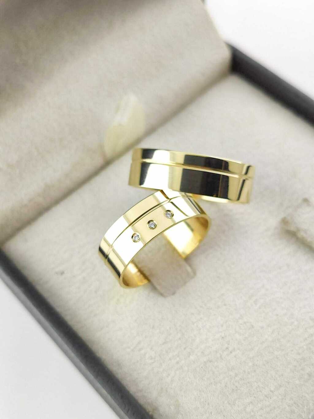 Alianças para noivado e casamento - Modelo 69