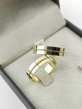 Alianças para noivado e casamento - Modelo 51
