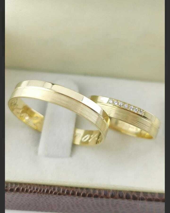 Alianças para noivado e casamento - Modelo 23