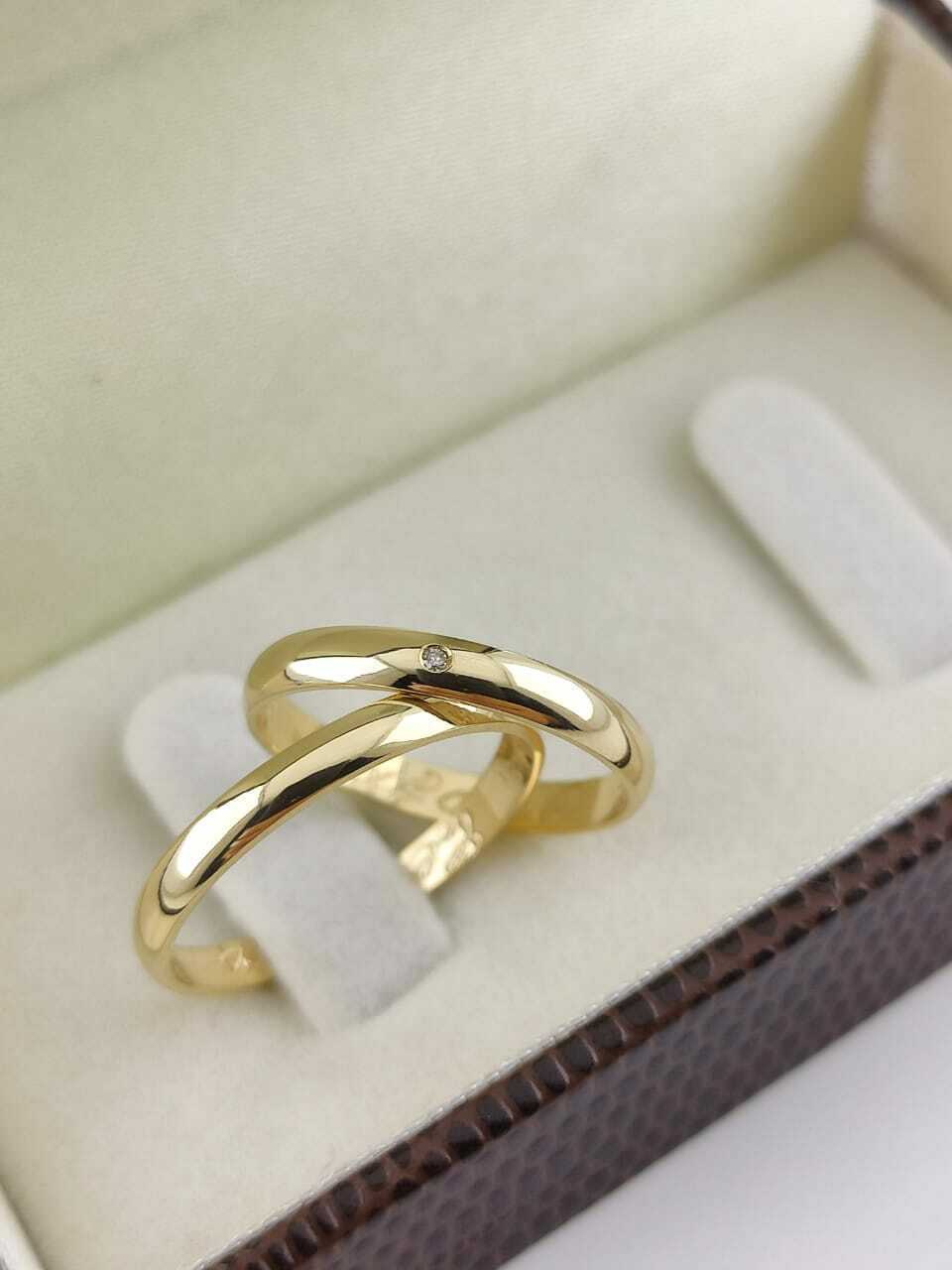 Alianças para noivado e casamento - Modelo 138