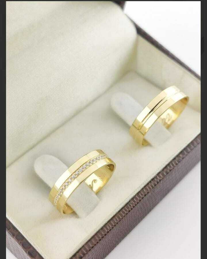 Alianças para noivado e casamento - modelo 7