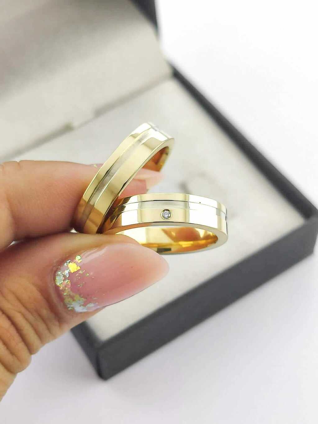 Alianças para noivado e casamento - Modelo 93