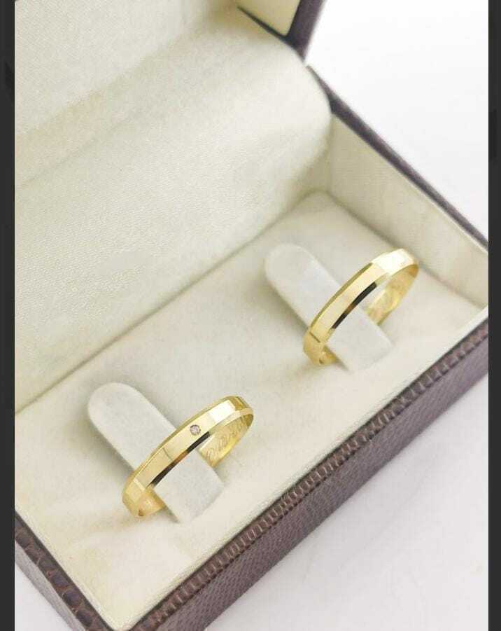 Alianças para noivado e casamento - Modelo 4