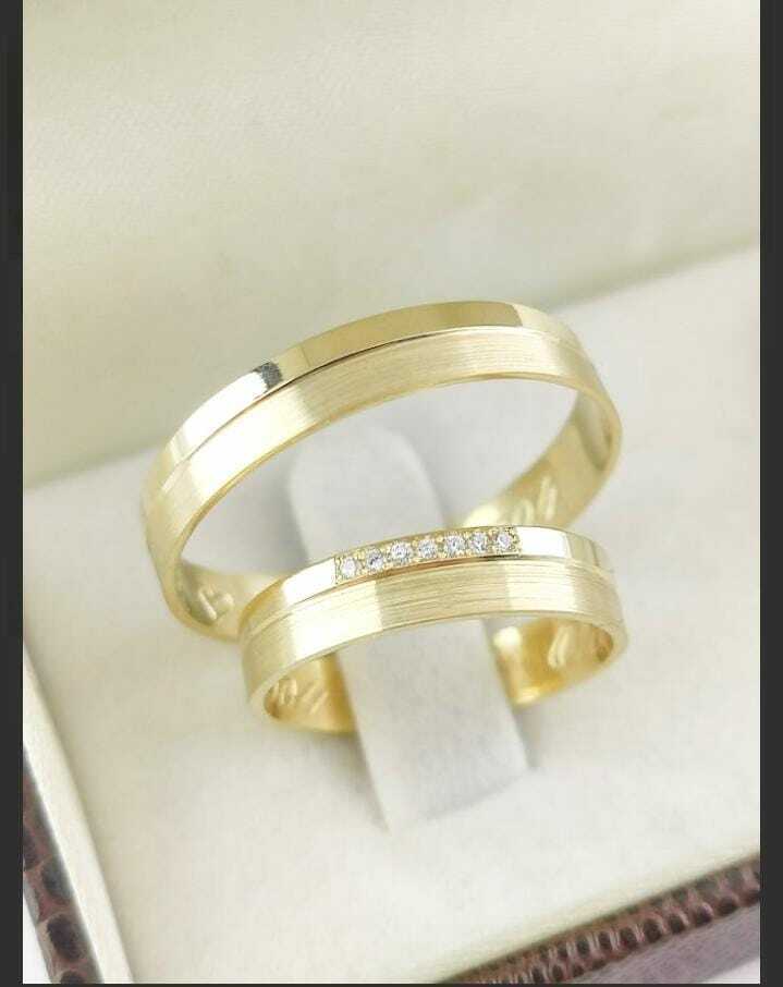 Alianças para noivado e casamento - Modelo 23
