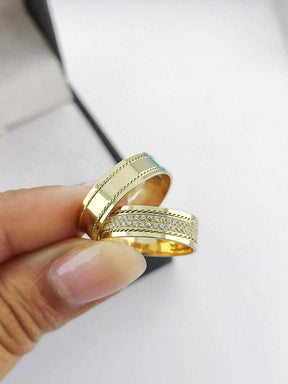 Alianças para noivado e casamento - Modelo 96