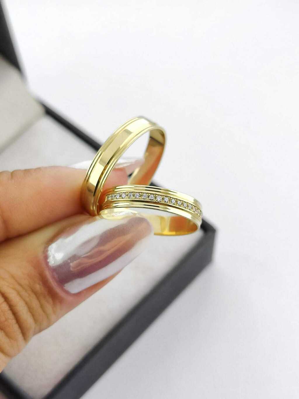 Alianças para noivado e casamento - Modelo 81