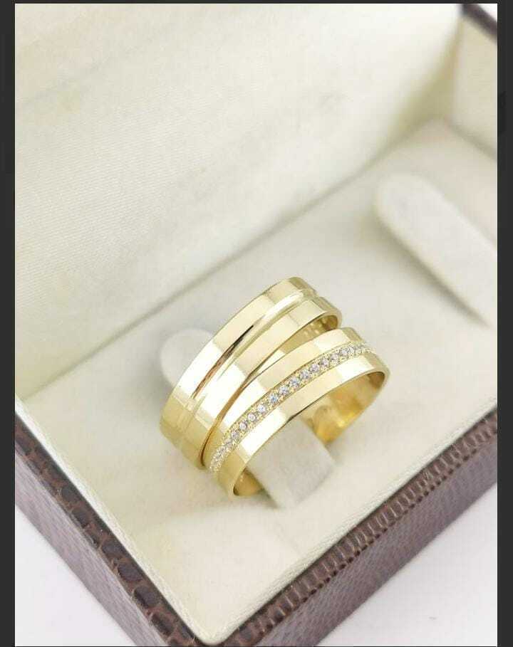 Alianças para noivado e casamento - modelo 7