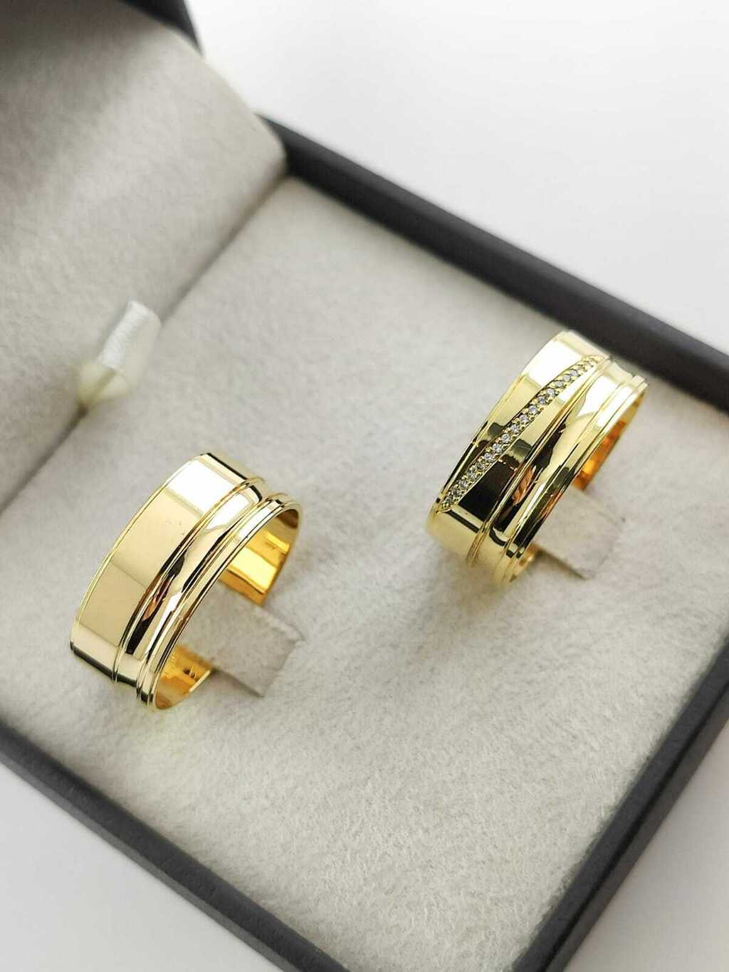 Alianças para noivado e casamento - Modelo 64
