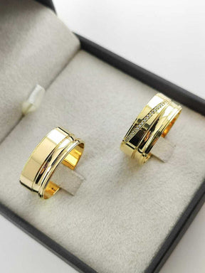 Alianças para noivado e casamento - Modelo 64