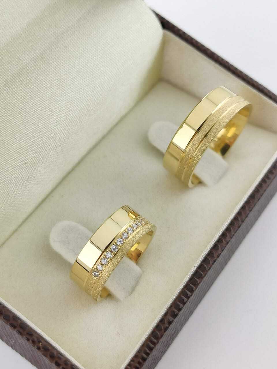Alianças para noivado e casamento - Modelo 123