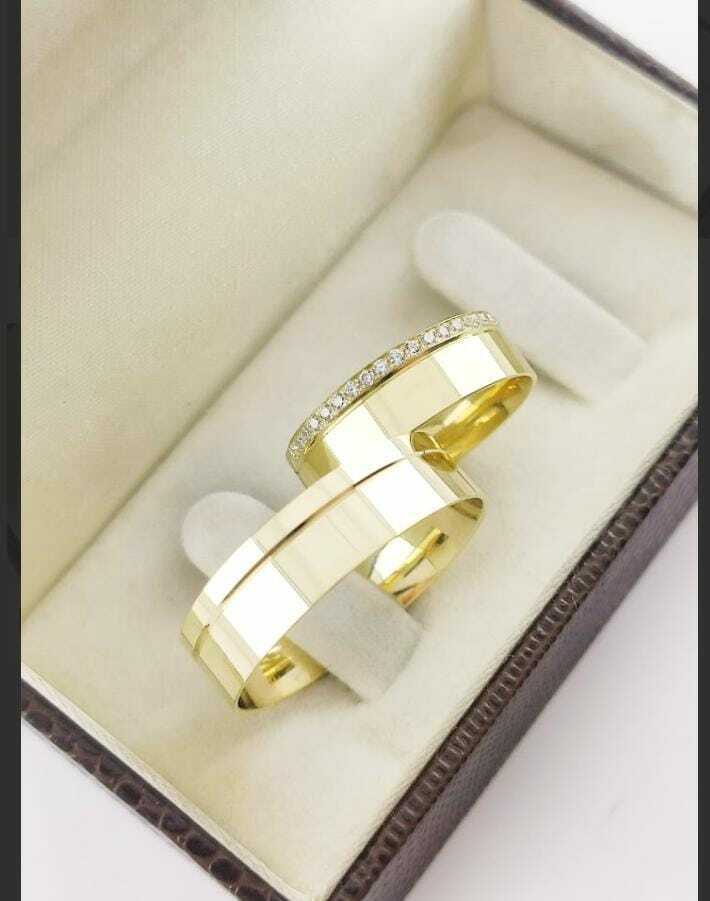 Alianças para noivado e casamento - Modelo 5