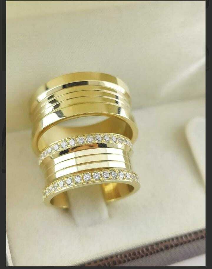 Alianças para noivado e casamento - Modelo 19