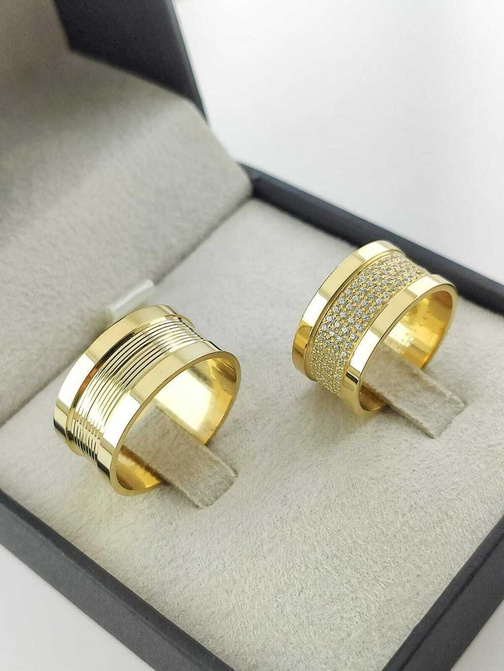 Alianças para noivado e casamento - Modelo 52