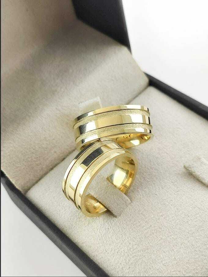 Alianças para noivado e casamento - Modelo 44
