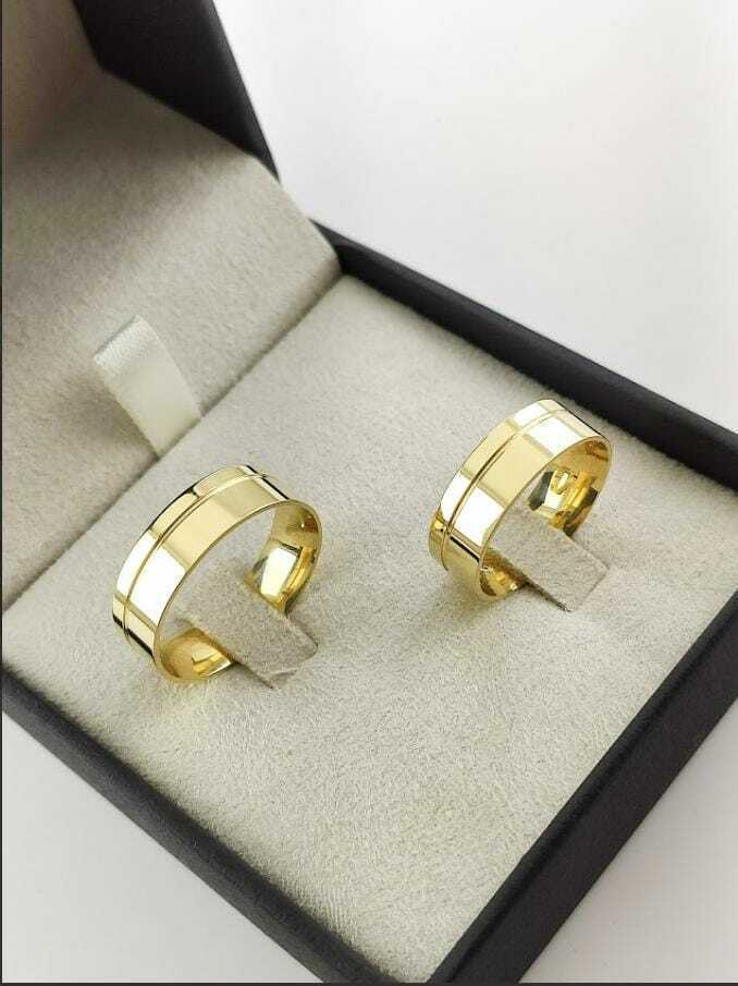 Alianças para noivado e casamento - Modelo 46
