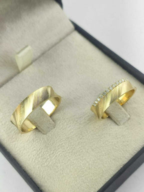Alianças para noivado e casamento - Modelo 100