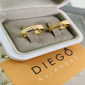 Alianças de Ouro18k Noivado e Casamento