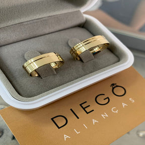 Alianças de Ouro18k Noivado e Casamento