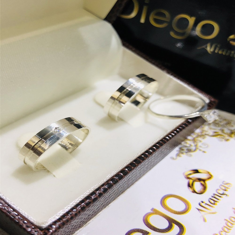 Alianças de Prata Namoro e Compromisso