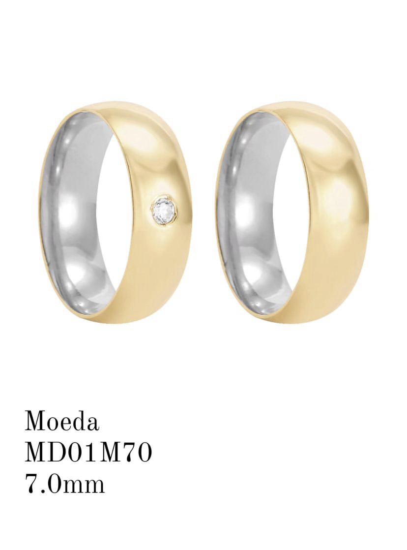 Aliança de Moeda Antiga 7MM