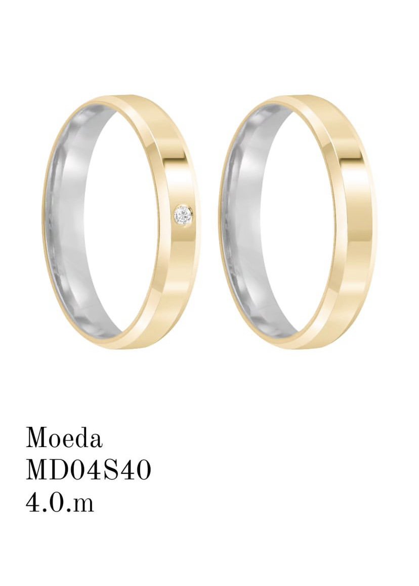 Aliança de Moeda Antiga 4 MM