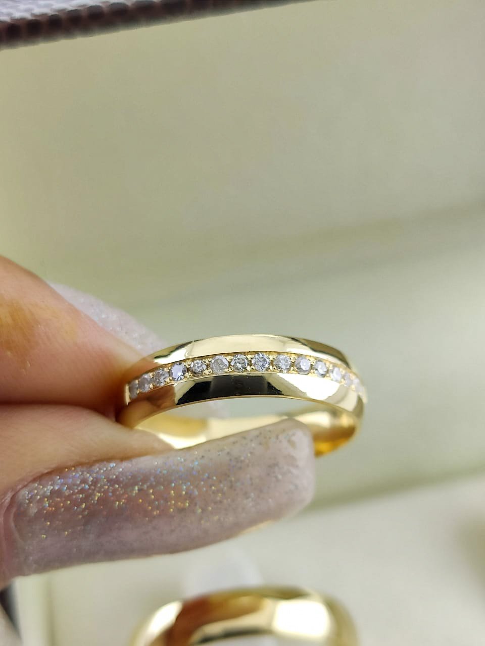 Alianças de Ouro18k Noivado e Casamento Banhado a Ouro 18k