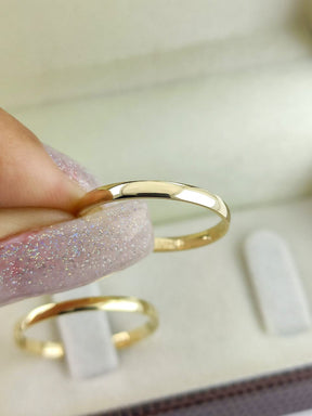 Alianças de Ouro18k Noivado e Casamento Banhado a Ouro 18k