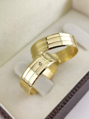 Alianças de Ouro18k Noivado e Casamento Banhado a Ouro 18k