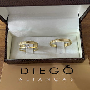 Alianças de Ouro18k Noivado e Casamento