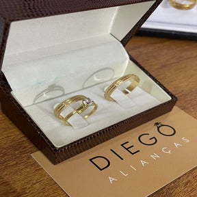 Alianças de Ouro18k Noivado e Casamento