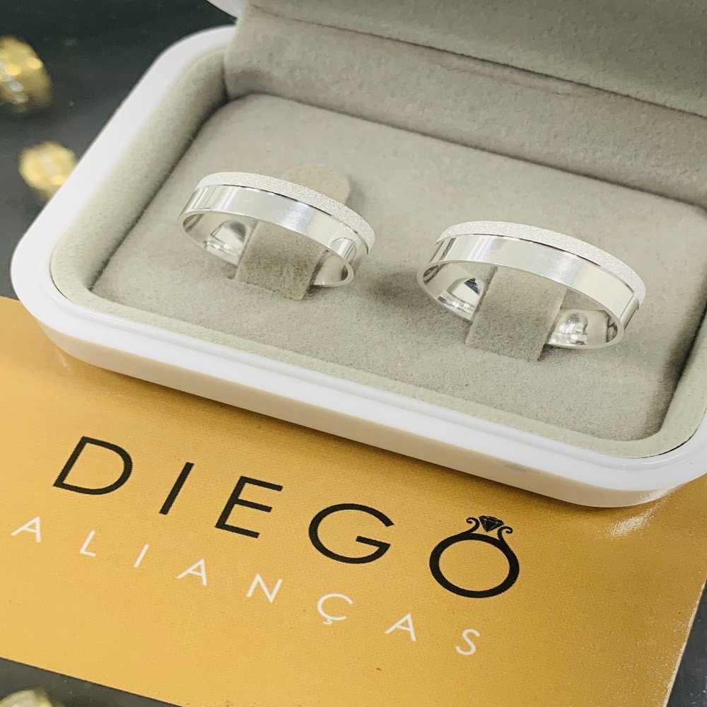 Alianças de Prata Namoro e Compromisso 0069