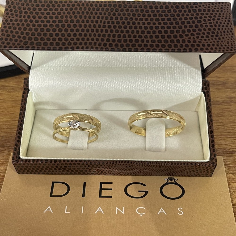 Alianças de Ouro18k Noivado e Casamento