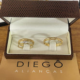 Alianças de Ouro18k Noivado e Casamento