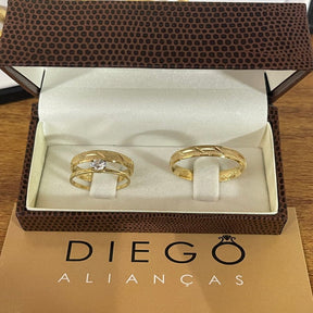 Alianças de Ouro18k Noivado e Casamento