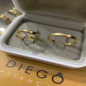 Alianças de Ouro18k Noivado e Casamento