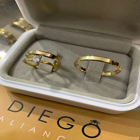 Alianças de Ouro18k Noivado e Casamento