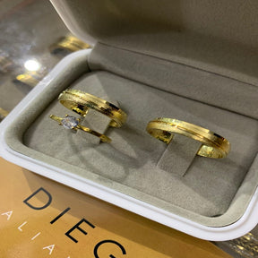 Alianças de Ouro18k Noivado e Casamento