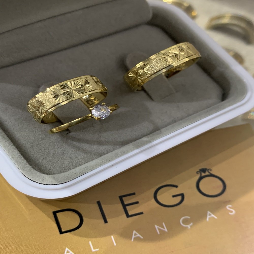 Alianças de Ouro18k Noivado e Casamento
