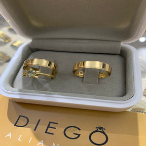 Alianças de Ouro18k Noivado e Casamento