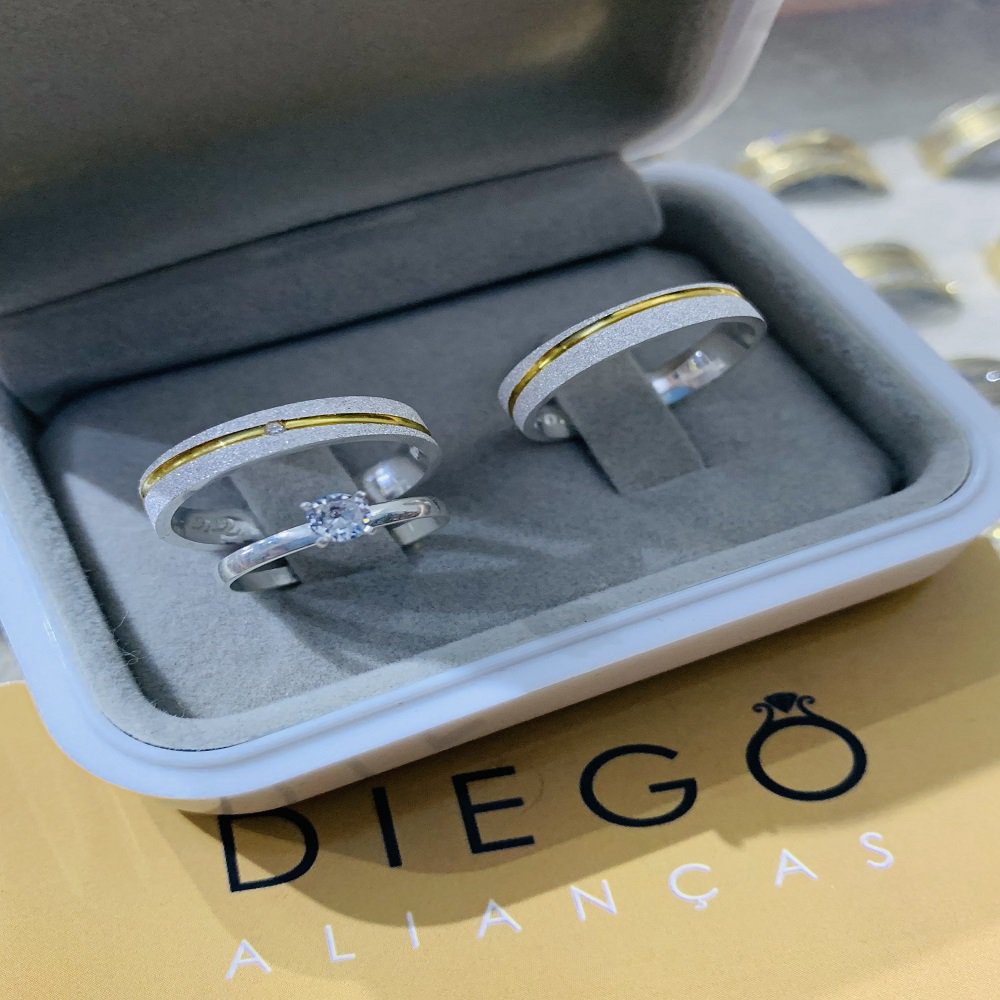 Alianças de Prata Namoro e Compromisso 0028