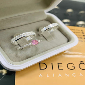 Alianças de Prata Namoro e Compromisso