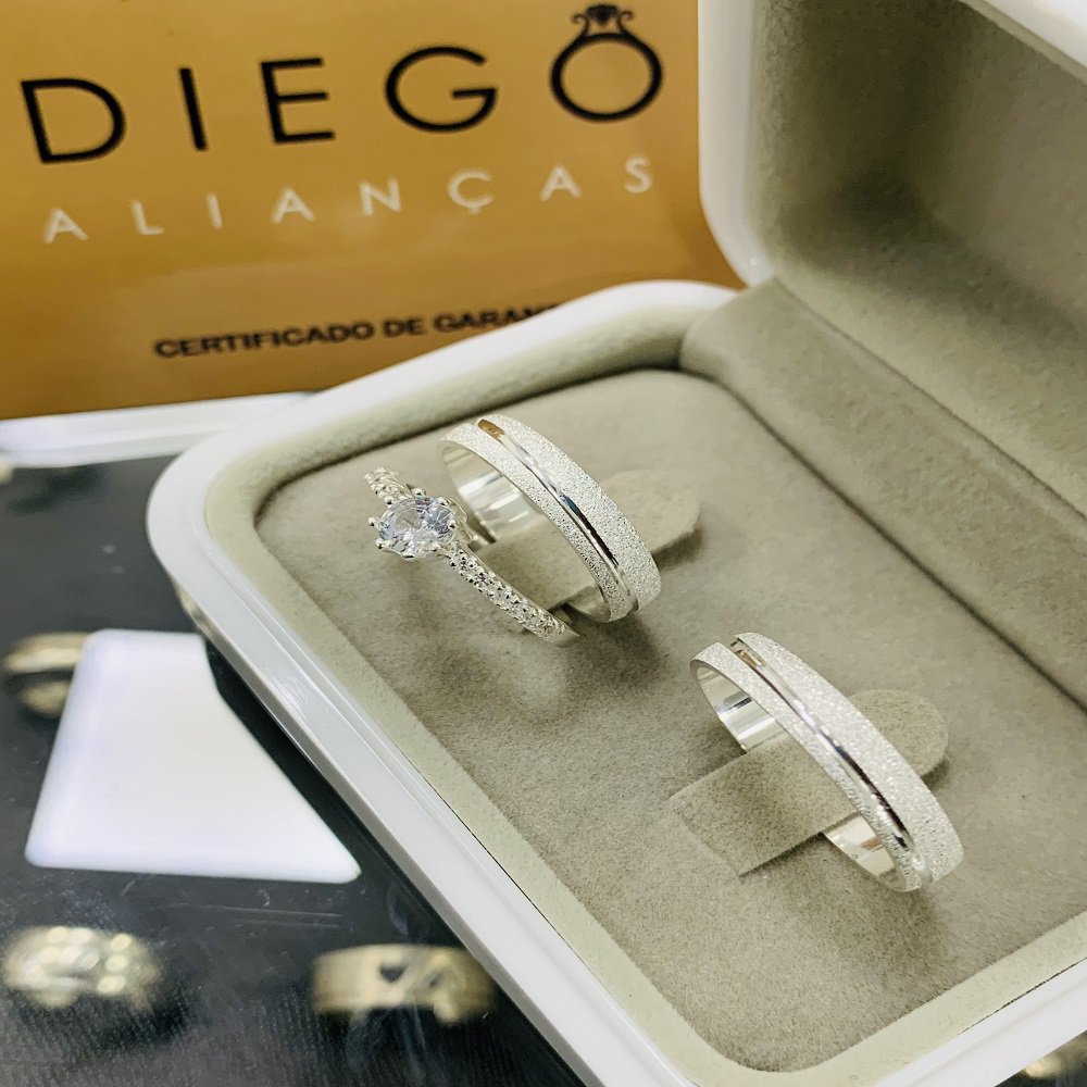 Alianças de Prata Namoro e Compromisso 0050