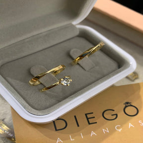 Alianças de Ouro18k Noivado e Casamento
